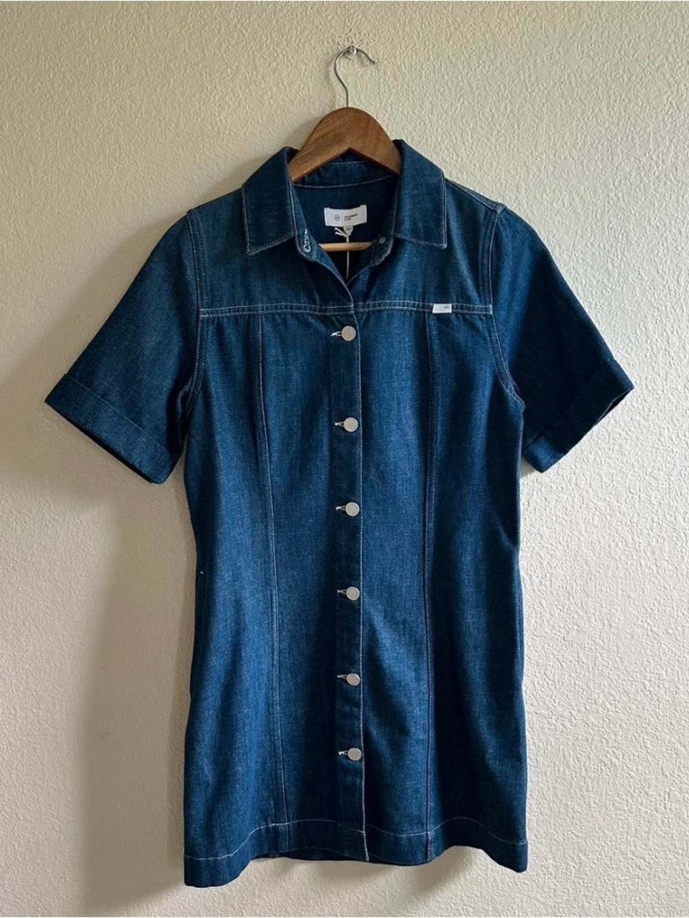 AG Jeans blue cotton/denim mini dress